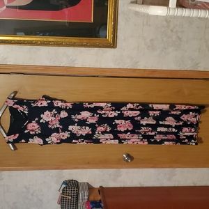 Three Pink Hearts Floral Dress
